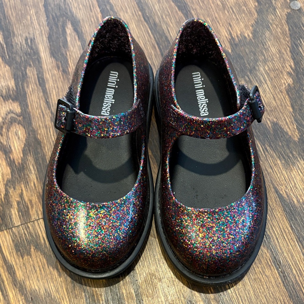 Mini Melissa Sparkle Mary Jane Shoes - Multicolor